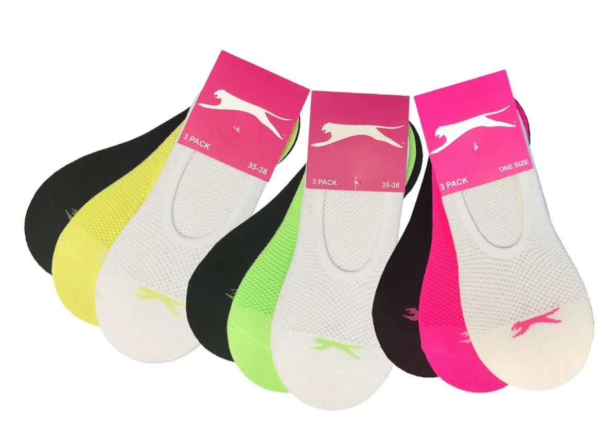 SLAZENGER INVISIBLES FOOTLES SUKKA 3PR ONE SIZE MIX