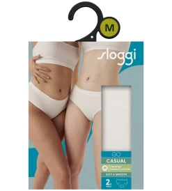 SLOGGI GO CASUAL H MIDI 2-PACK M SILK WHITE