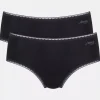 SLOGGI GO H MIDI 2-PACK S 0004 MUSTA