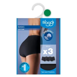 SLOGGI BASIC H MAXI 3-PACK 38 MUSTA