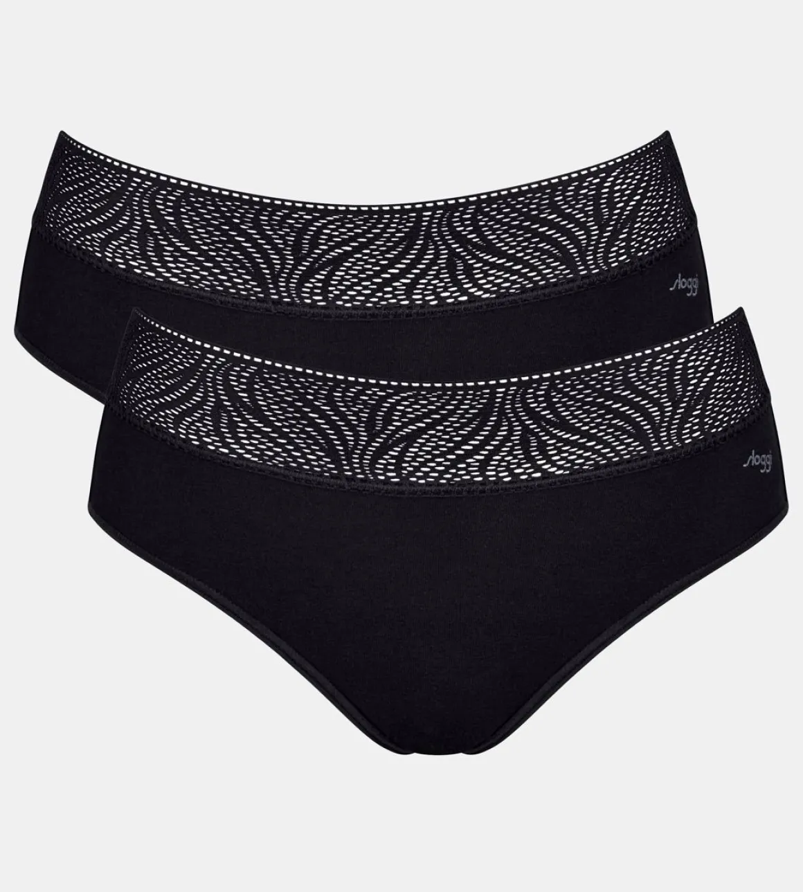 SLOGGI KUUKAUTISALUSHOUSUT HIPSTER 2-PACK XS MUSTA