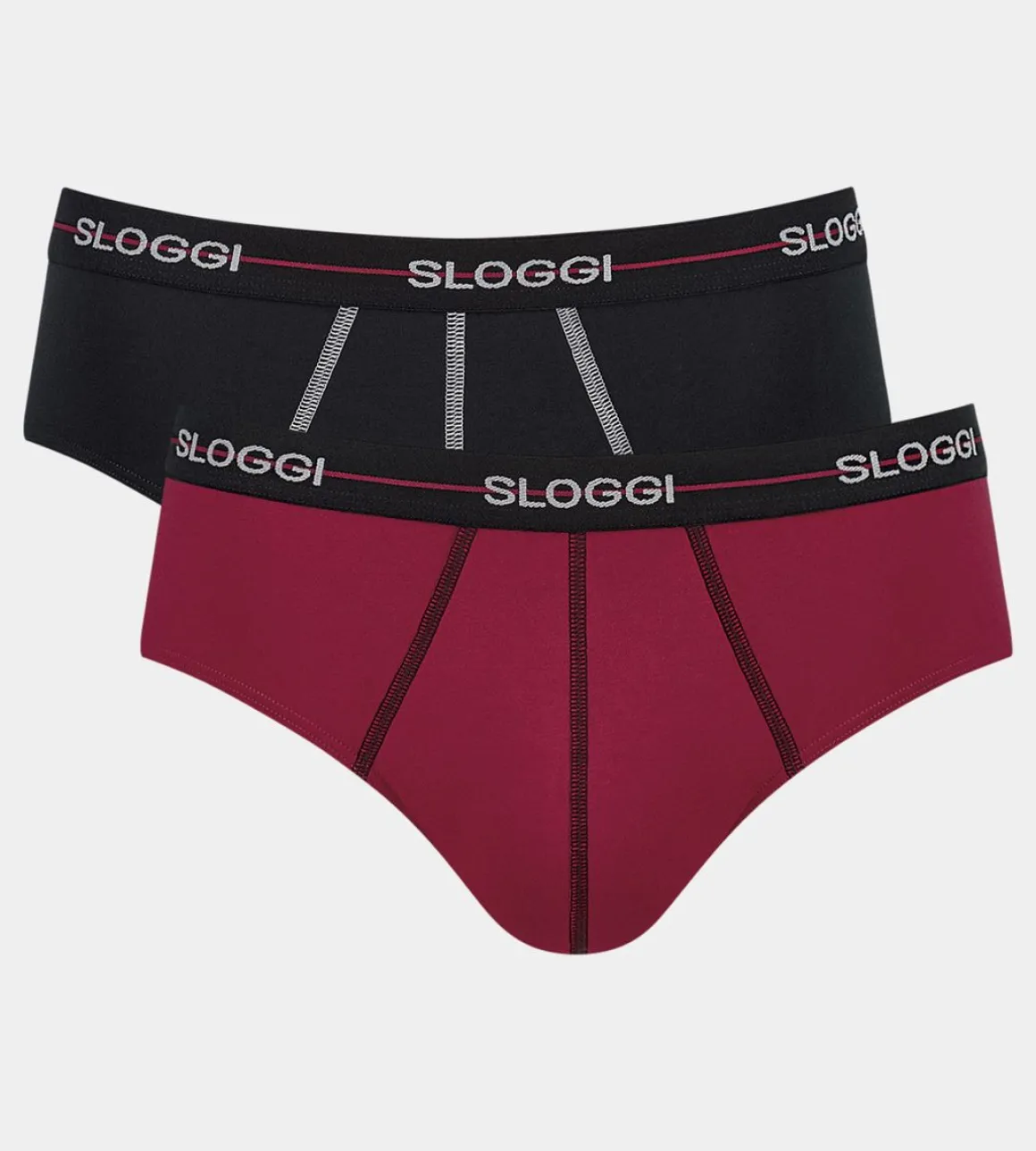 SLOGGI MEN START MIDI 2-PACK 56 PUNAINEN