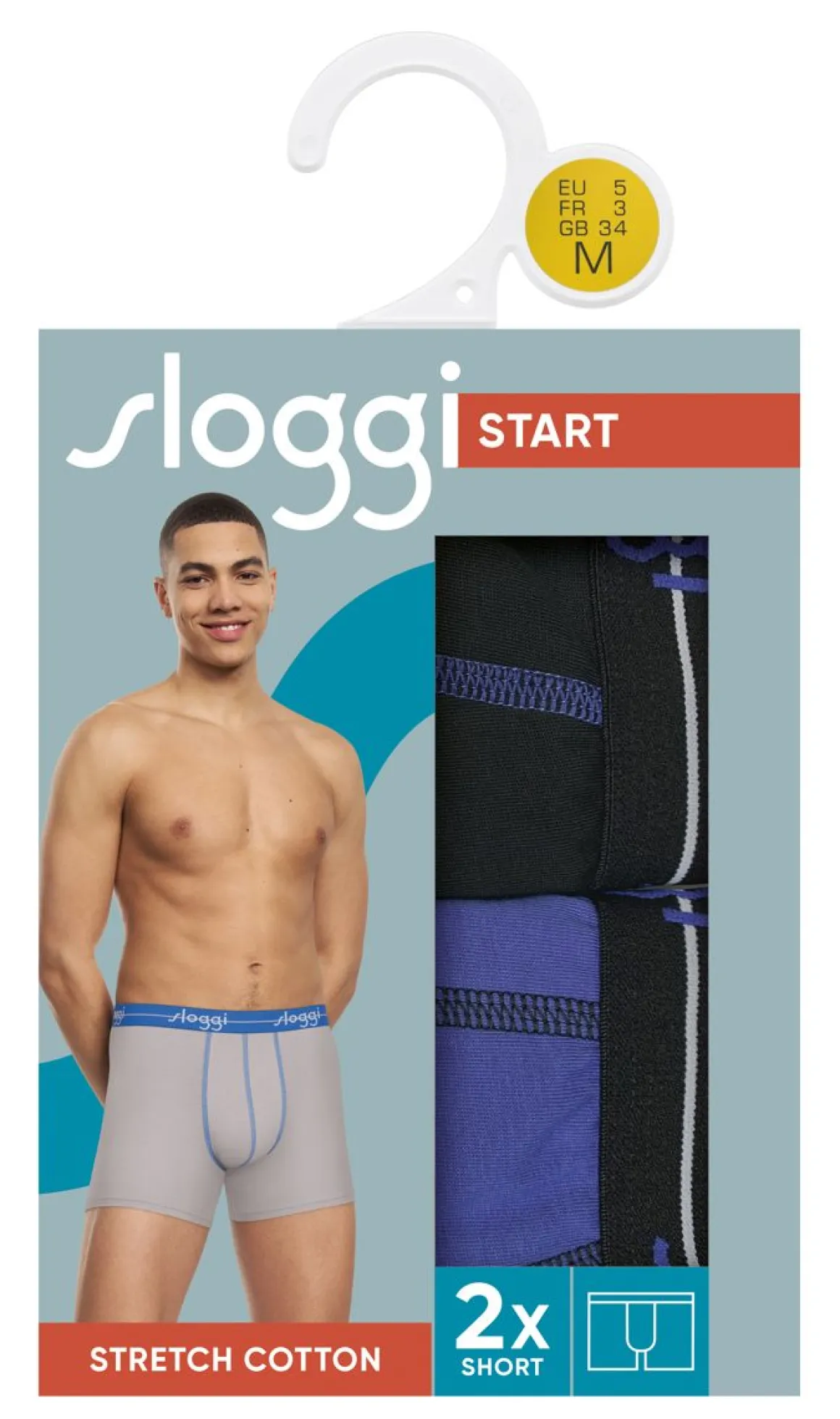 SLOGGI MEN START SHORT C 2-PACK MULTIPLE COLOURS VÄRI V005, 7