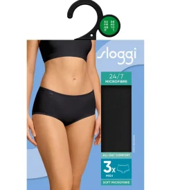 SLOGGI 24/7 MICROFIBRE H MIDI 3-PACK 38 MUSTA