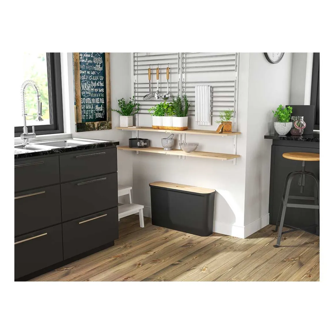 SMARTSTORE COLLECT 46L SLIM PUUKANNELLA MUSTA