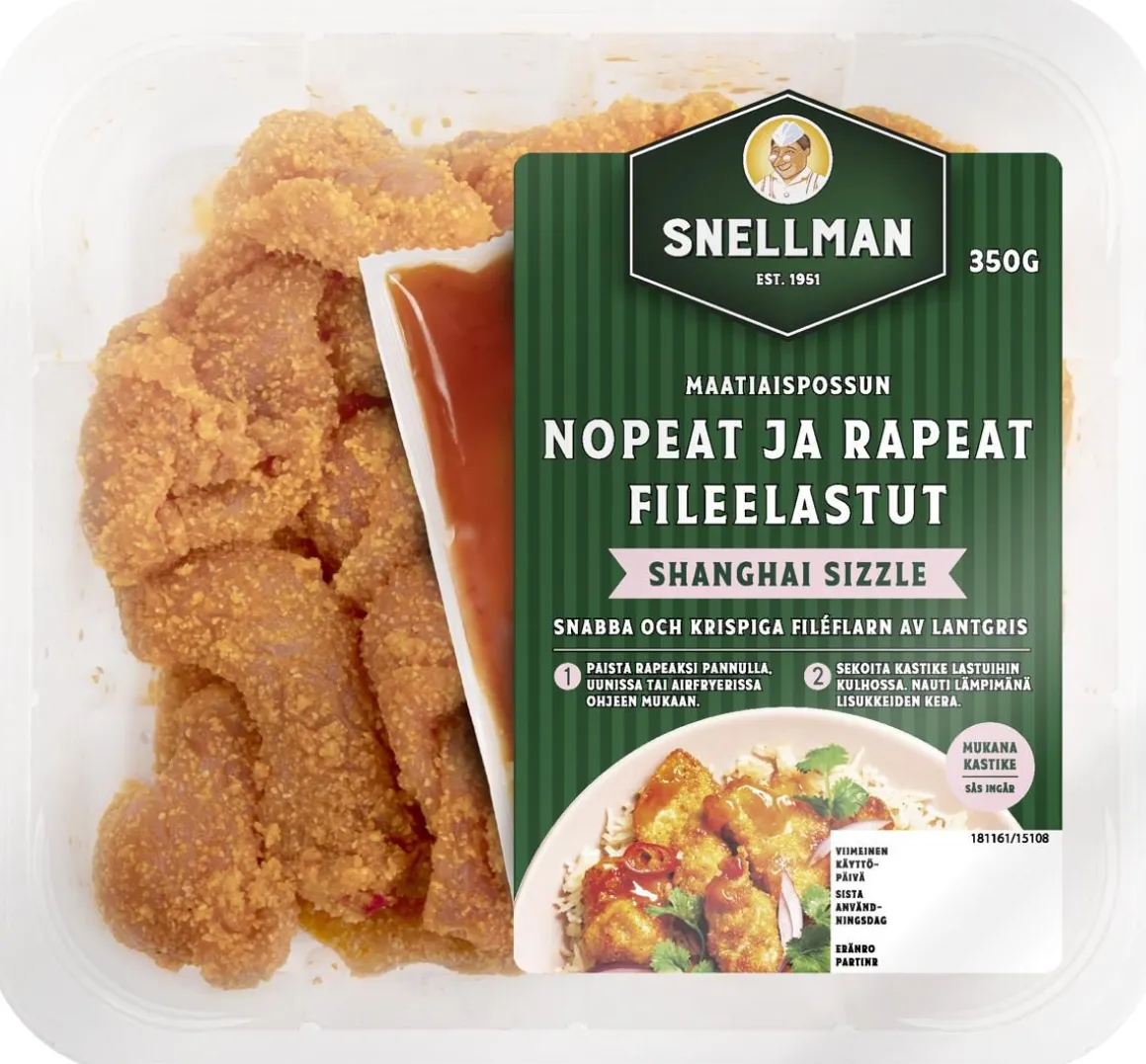 SNELLMAN MAATIAISPOSSUN NOPEAT JA RAPEAT FILEELASTUT SHANGHAI S 350 G