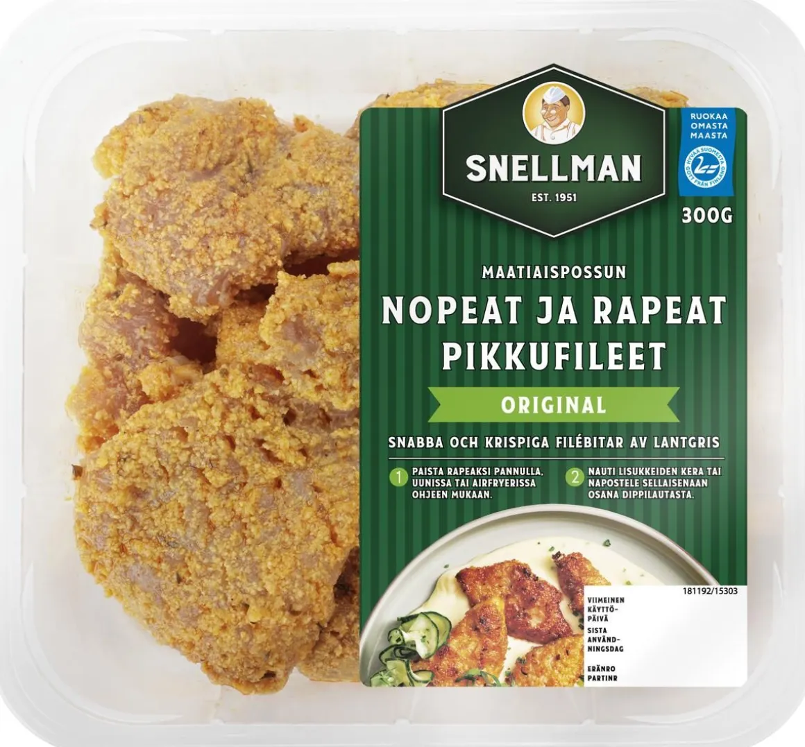 SNELLMAN MAATIAISPOSSUN NOPEAT JA RAPEAT PIKKUFILEET ORIGINAL 300 G
