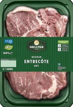 SNELLMAN NAUDAN ENTRECOTE 2KPL 400 G
