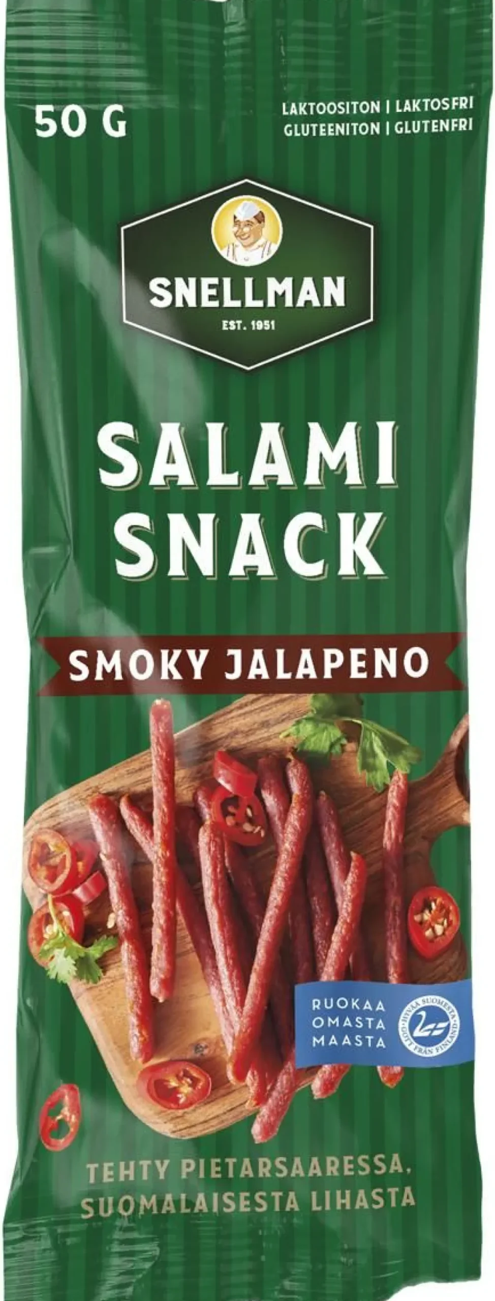 SNELLMAN SALAMISNACK SMOKY JALOPENO 50 G