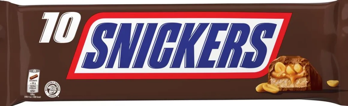 SNICKERS 10X50G SUKLAAPATUKKA MONIPAKKAUS 500 G