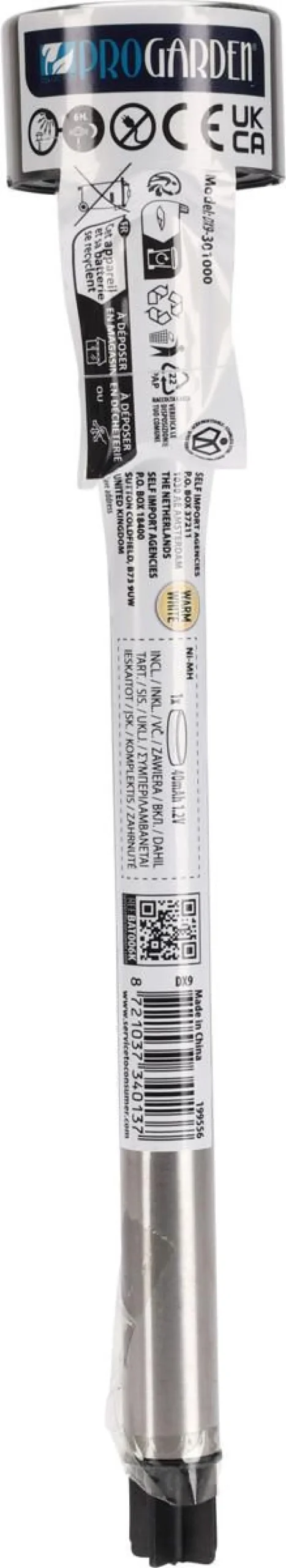 SOLAR LED VALAISIN 18CM RUOSTUMATONTERÄS MUSTA