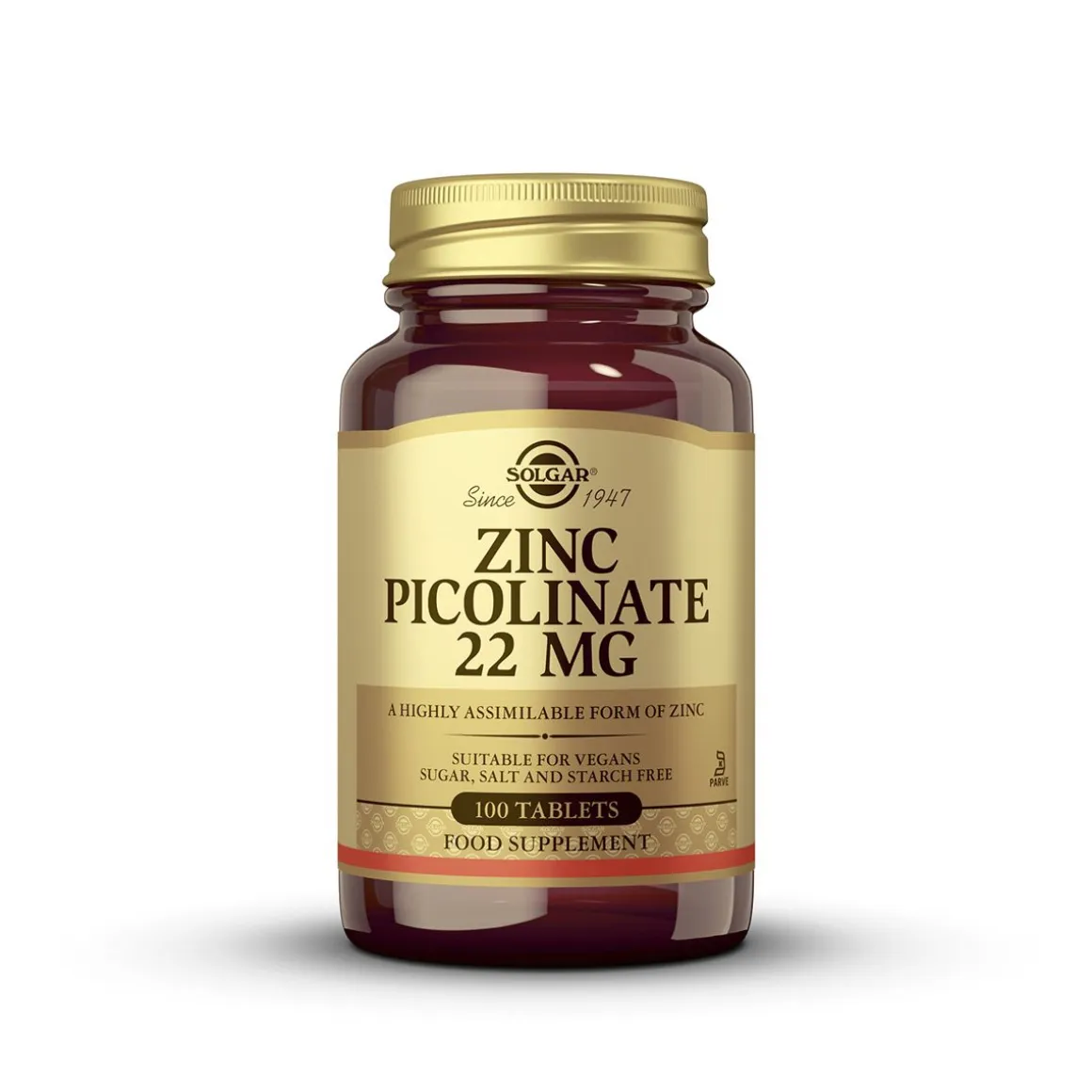 SOLGAR SINKKIPIKOLINAATTI 22 MG 100 KPL
