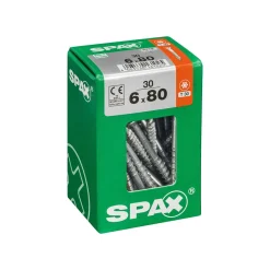 SPAX RUUVI TORX UPPOKANTA, OSAKIERRE WIROX 6X80 L 30KPL