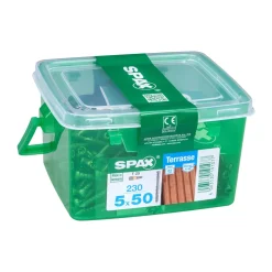 SPAX TERASSIRUUVI A2 RST TERÄS 5X50 HKB S 230KPL
