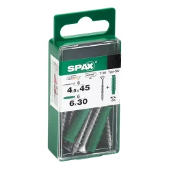SPAX T-S WRX YLEISRUUVI UKOK 4,5X45+TUL 6+6KPL