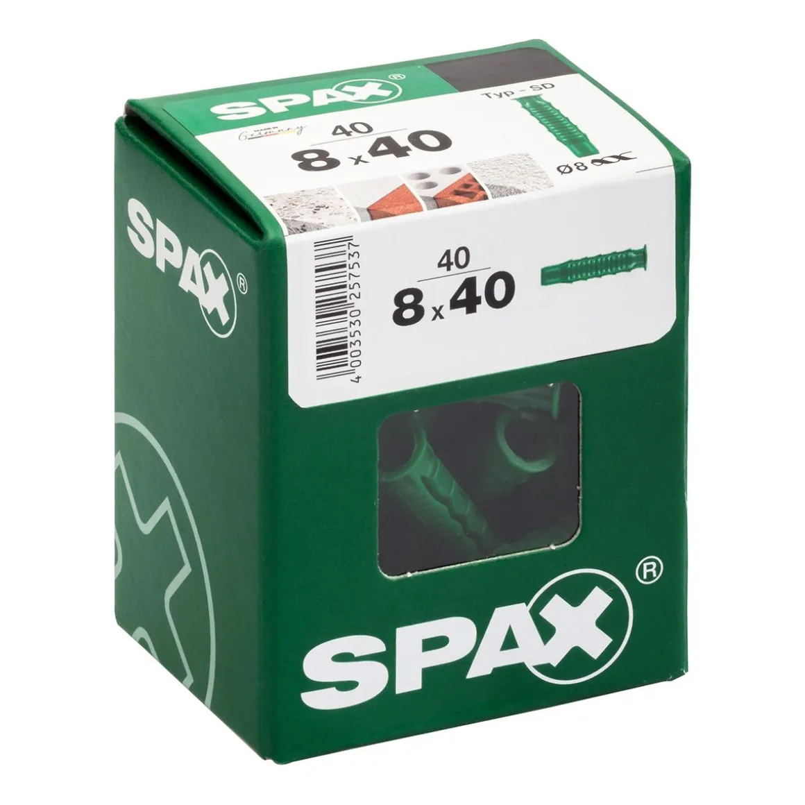 SPAX SD NYLONTULPPA 8X40MM 40KPL L