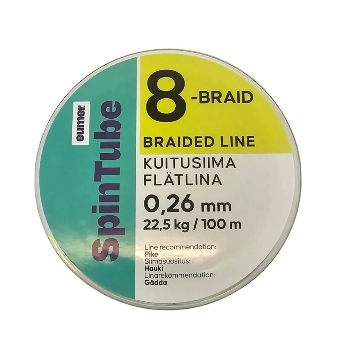SPINTUBE 8 KUITUSIIMA FL 0,26 MM/100 M 22,5 KG