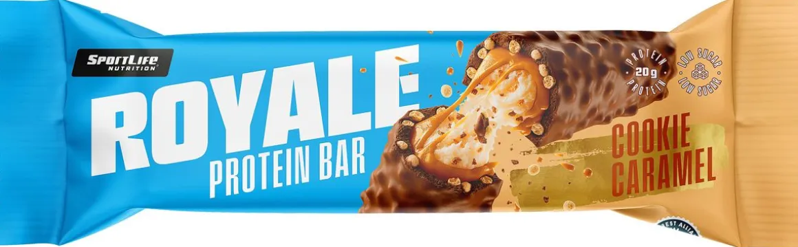 SPORTLIFE NUTRITION ROYALE PROTEIN BAR COOKIE CARAMEL 60 G