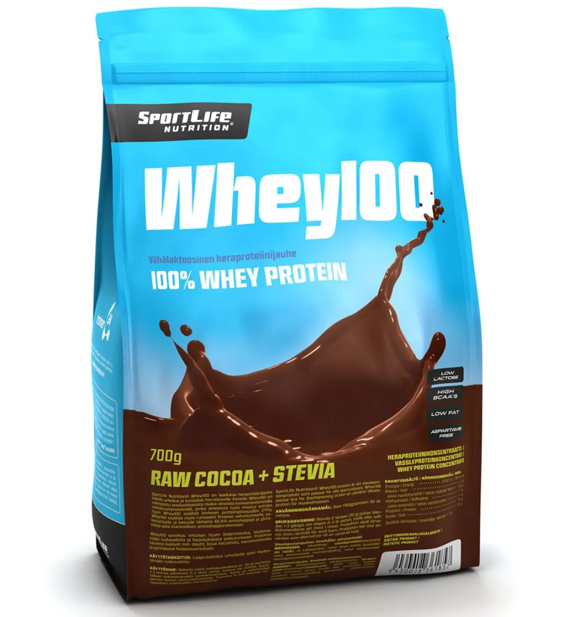 SPORTLIFE NUTRITION WHEY100 HERAPROTEIINI RAAKAKAAKAO 700 G