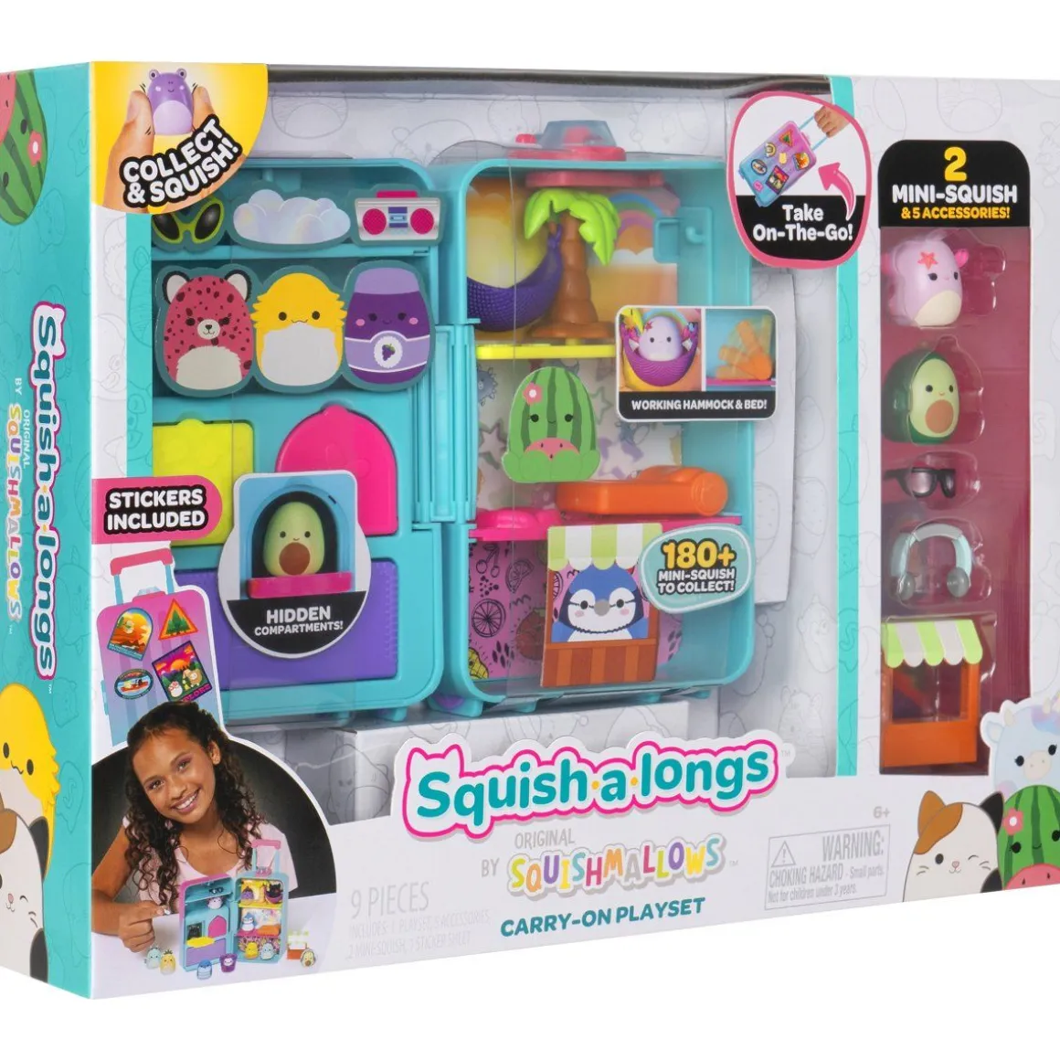 SQUISH-A-LONGS MATKALAUKKU LEIKKISETTI