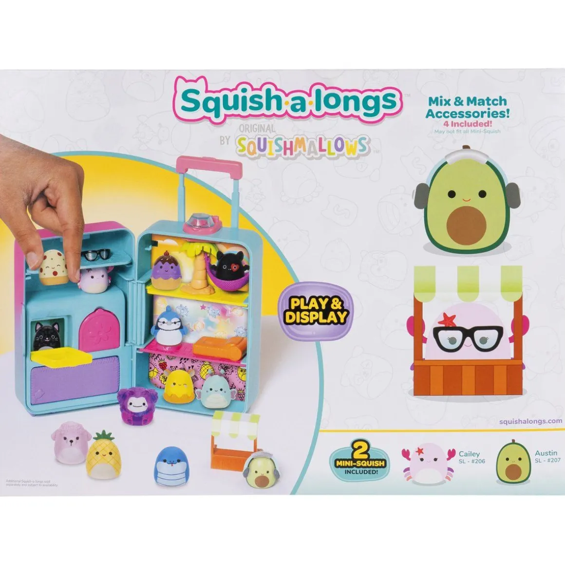 SQUISH-A-LONGS MATKALAUKKU LEIKKISETTI