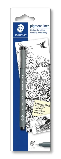 STAEDTLER 30802 KUITUKÄRKIKYNÄ 0,2MM BLISTERI MUSTA