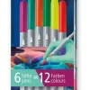 STAEDTLER KUITUKÄRKIKYNÄ 2PÄINEN 6 VÄRIÄ