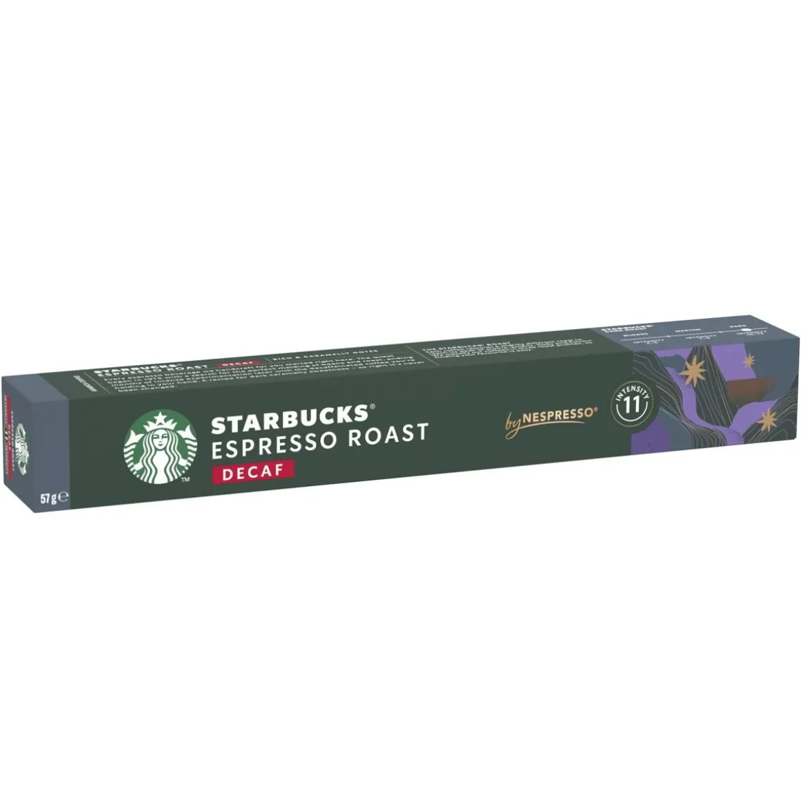 STARBUCKS NESPRESSO DECAF ESPRESSO ROAST 10 KAPS 57 G