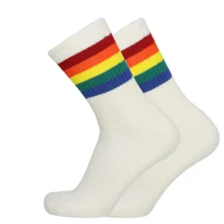 SUKKAMESTARIT RAINBOW SPORT TENNISSUKAT VALKOINEN, MERINOVILLAA