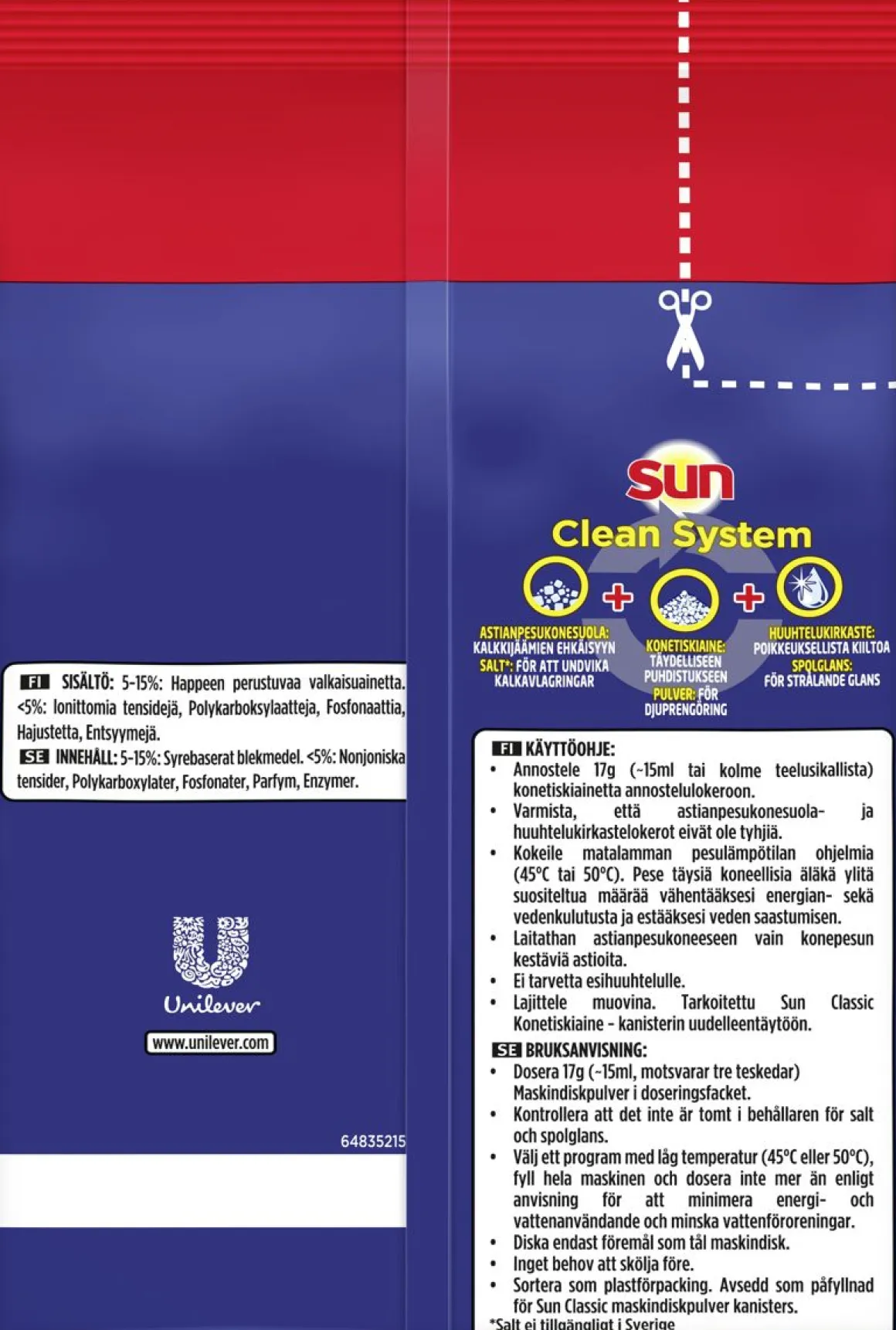 SUN CLASSIC KONETISKIAINE REFILL 1KG