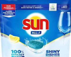 SUN ALL-IN-1 KONETISKITABLETTI LEMON 40 KPL