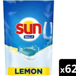 SUN  ALL-IN-1 KONETISKITABLETTI LEMON 62 KPL