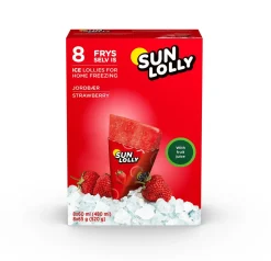 SUN LOLLY MEHUJÄÄ 8X60ML/65G MANSIKKA 480 ML