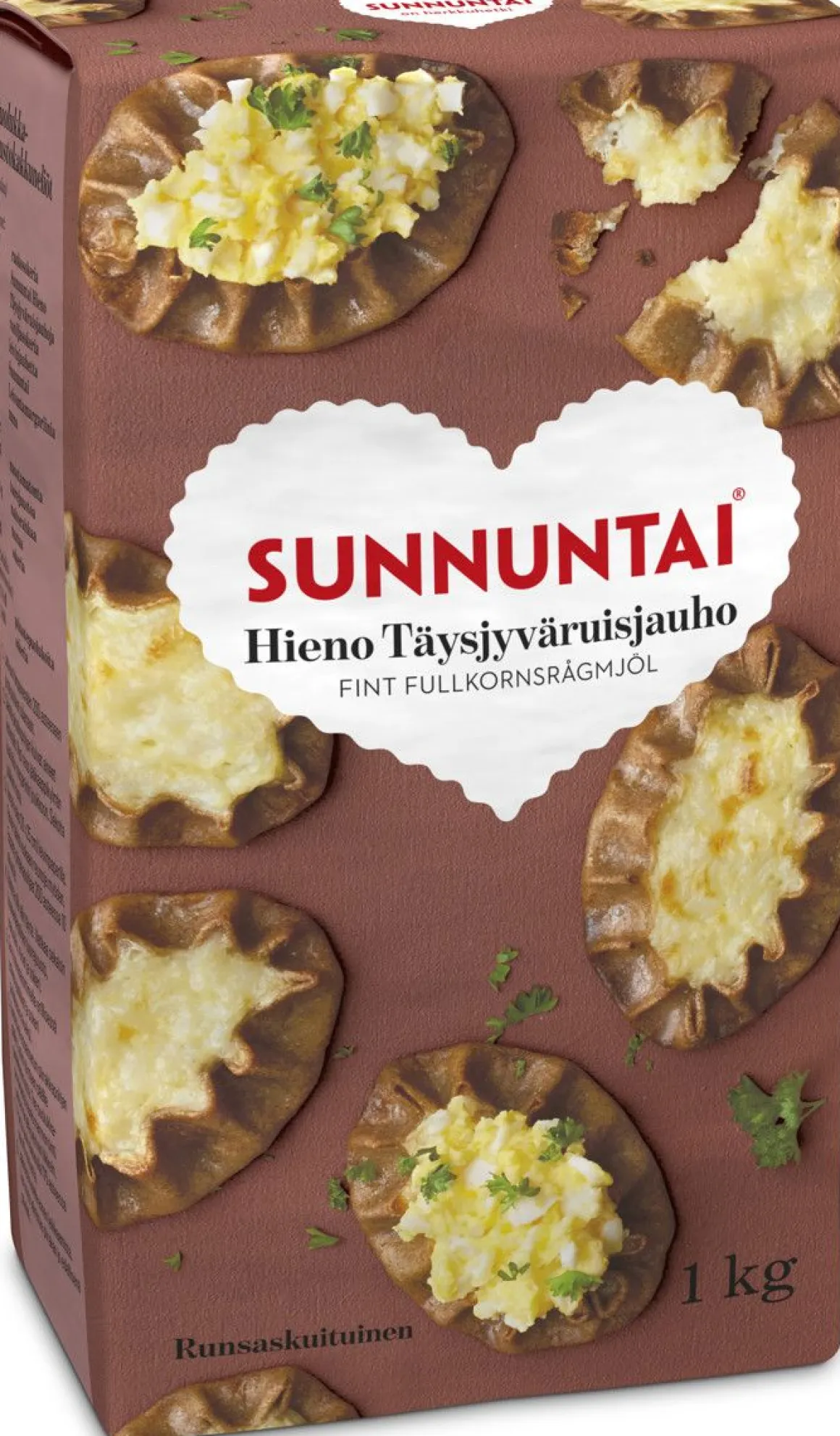 SUNNUNTAI HIENO TÄYSJYVÄRUISJAUHO 1KG