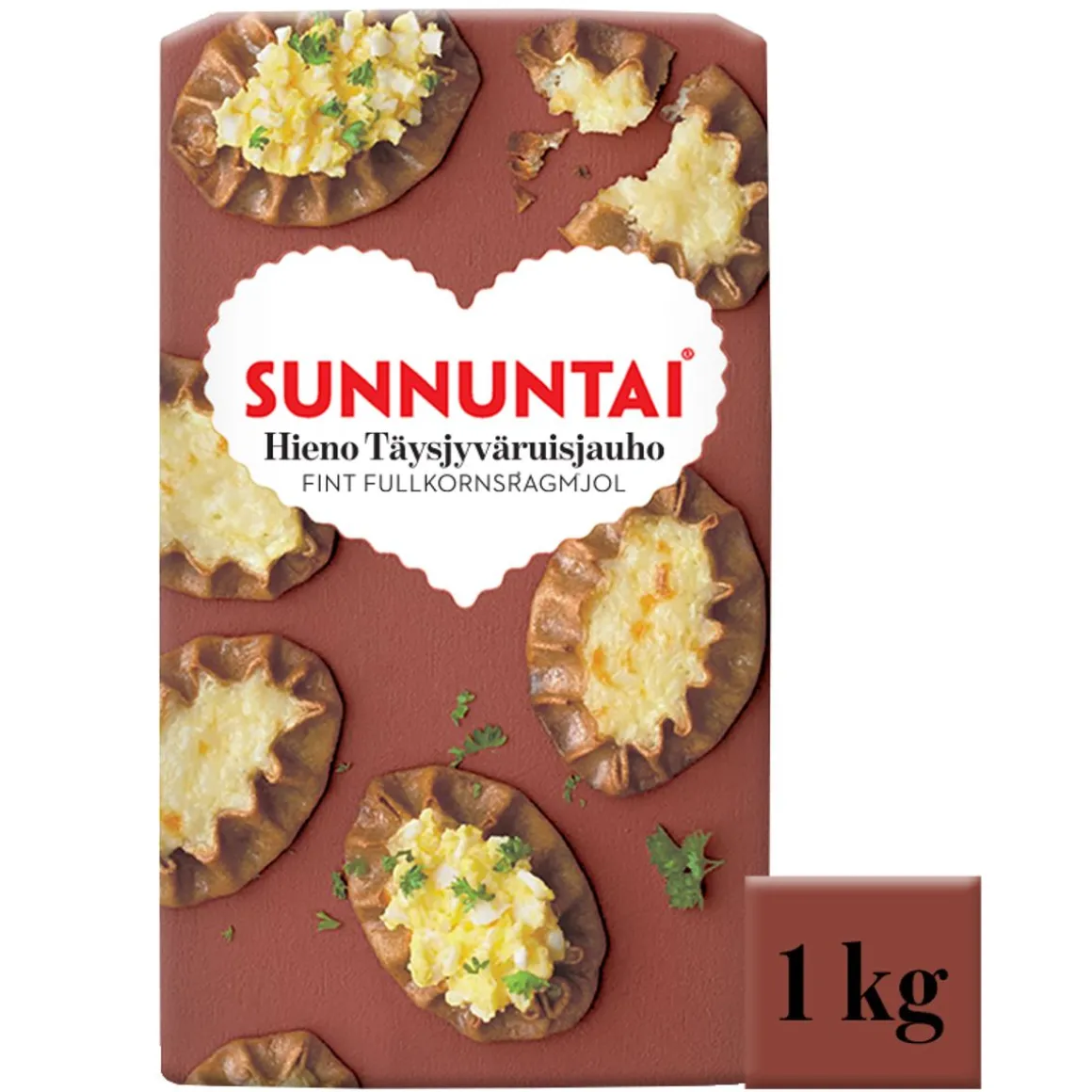 SUNNUNTAI HIENO TÄYSJYVÄRUISJAUHO 1KG