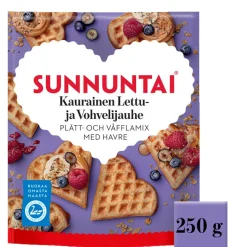 SUNNUNTAI LETTU- JA VOHVELIJAUHE 100% KAURAA 250 G