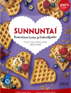 SUNNUNTAI LETTU- JA VOHVELIJAUHE 100% KAURAA 250 G
