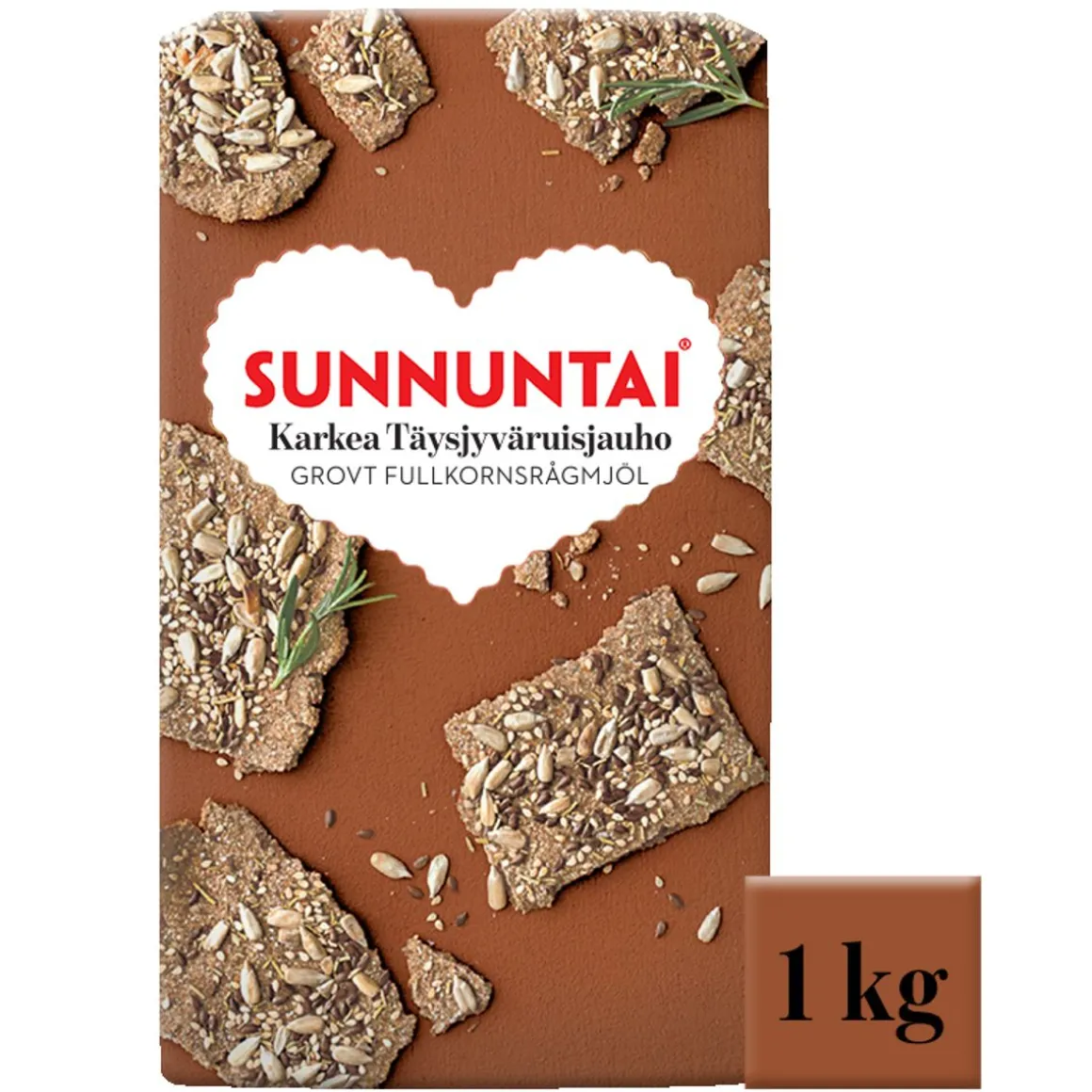 SUNNUNTAI KARKEA TÄYSJYVÄRUISJAUHO 1KG