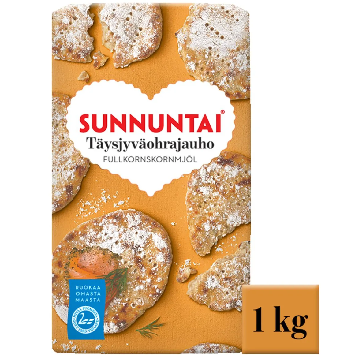 SUNNUNTAI TÄYSJYVÄOHRAJAUHO 1 KG