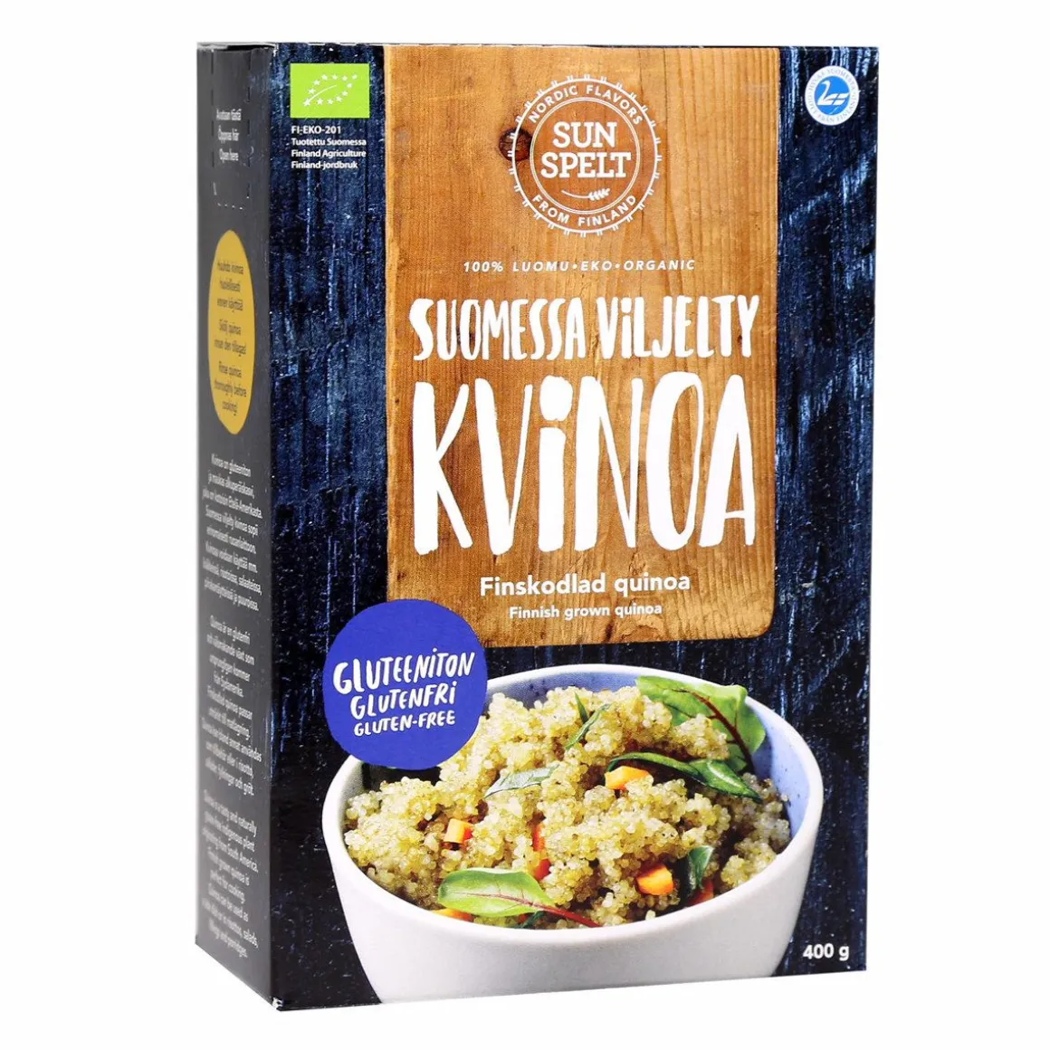 SUNSPELT SUOMALAINEN LUOMU KVINOA 400 G