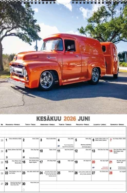 SUOMEN AIKA ISO SEINÄKALENTERI USA VINTAGE CARS