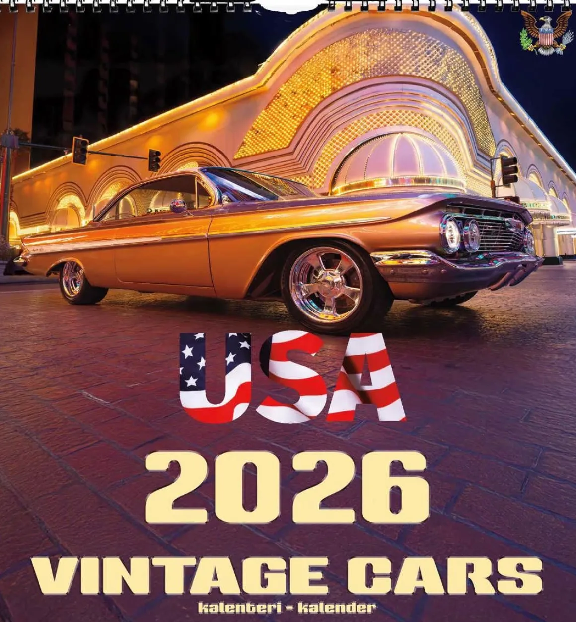 SUOMEN AIKA ISO SEINÄKALENTERI USA VINTAGE CARS