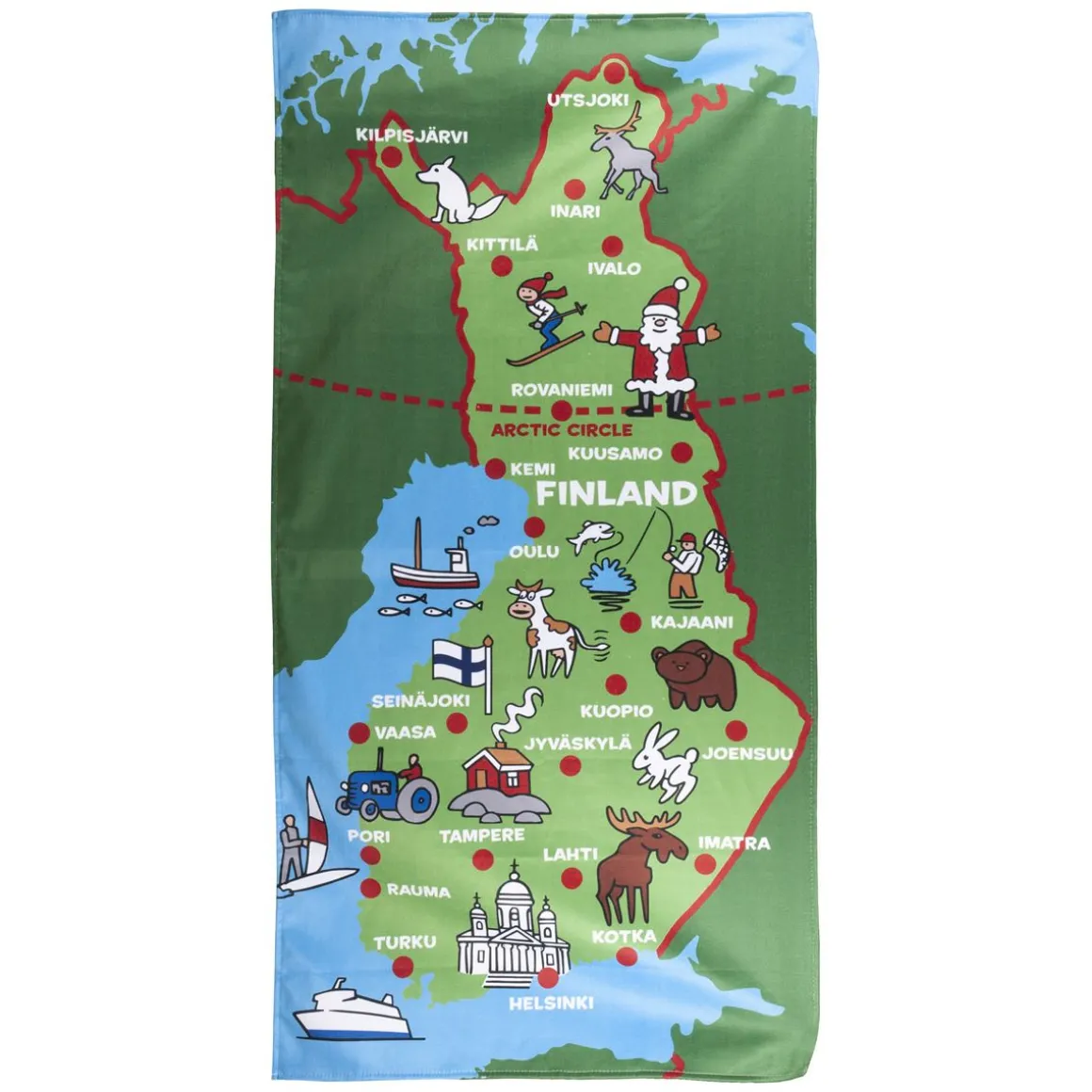 SUOMEN KARTTA KYLPYPYYHE