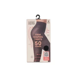 SUPPORT HERO NAISTEN 50DEN SHAPING SUKKAHOUSUT MUSTA XL