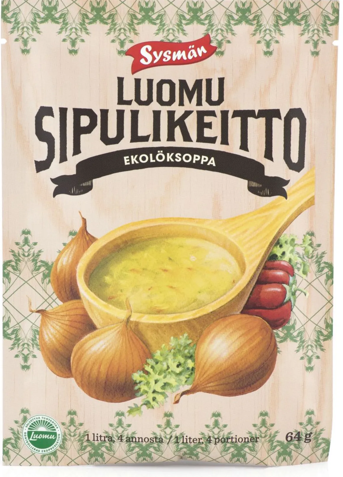 SYSMÄN LUOMU SIPULIKEITTO 64 G