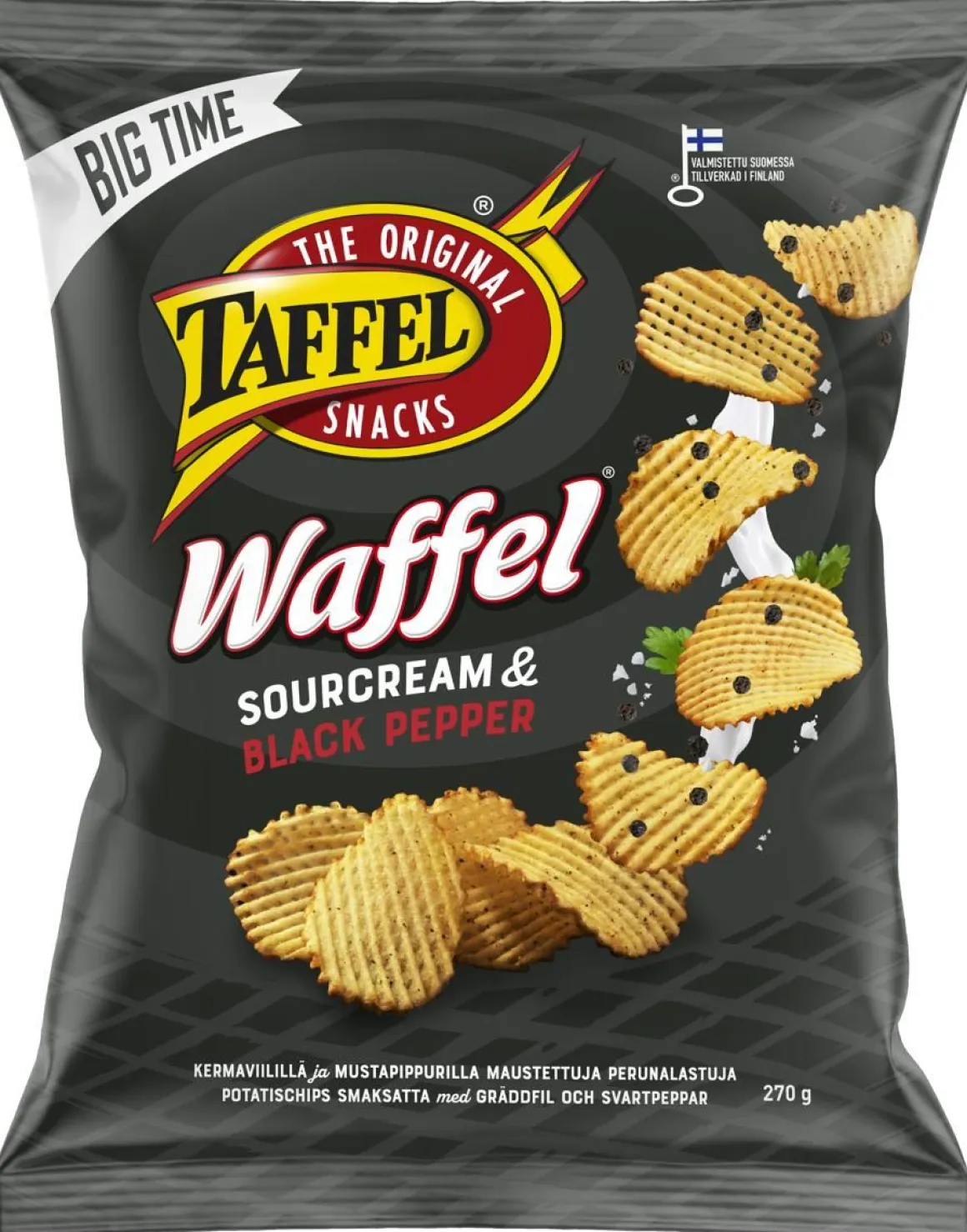 TAFFEL WAFFEL SOURCREAM & BLACK PEPPER MAUSTETTU SIPSI 270 G