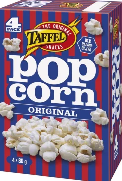 TAFFEL MIKROPOPCORN ORIGINAL 4-PACK 320 G