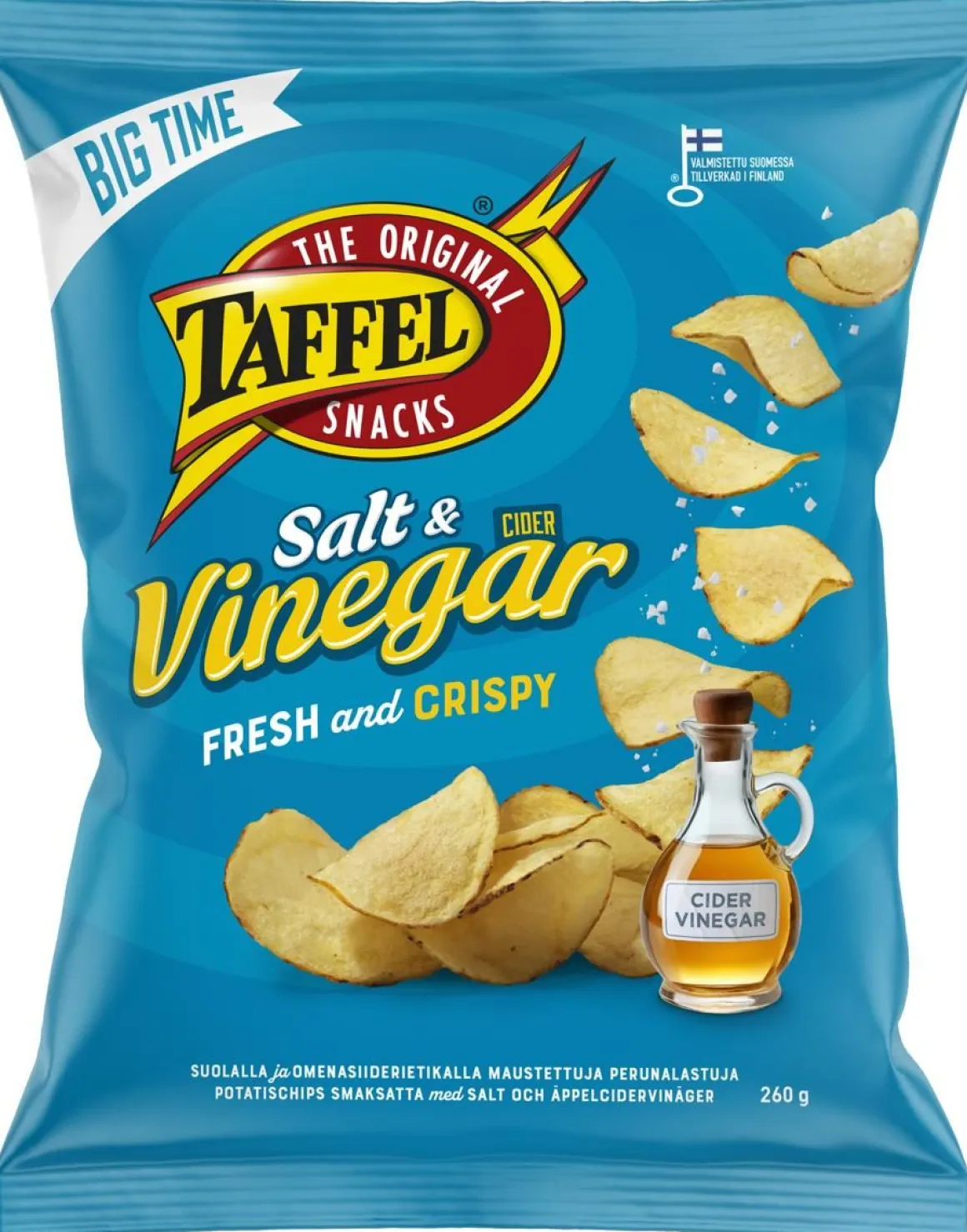TAFFEL SALT & VINEGAR MAUSTETTU SIPSI 260 G