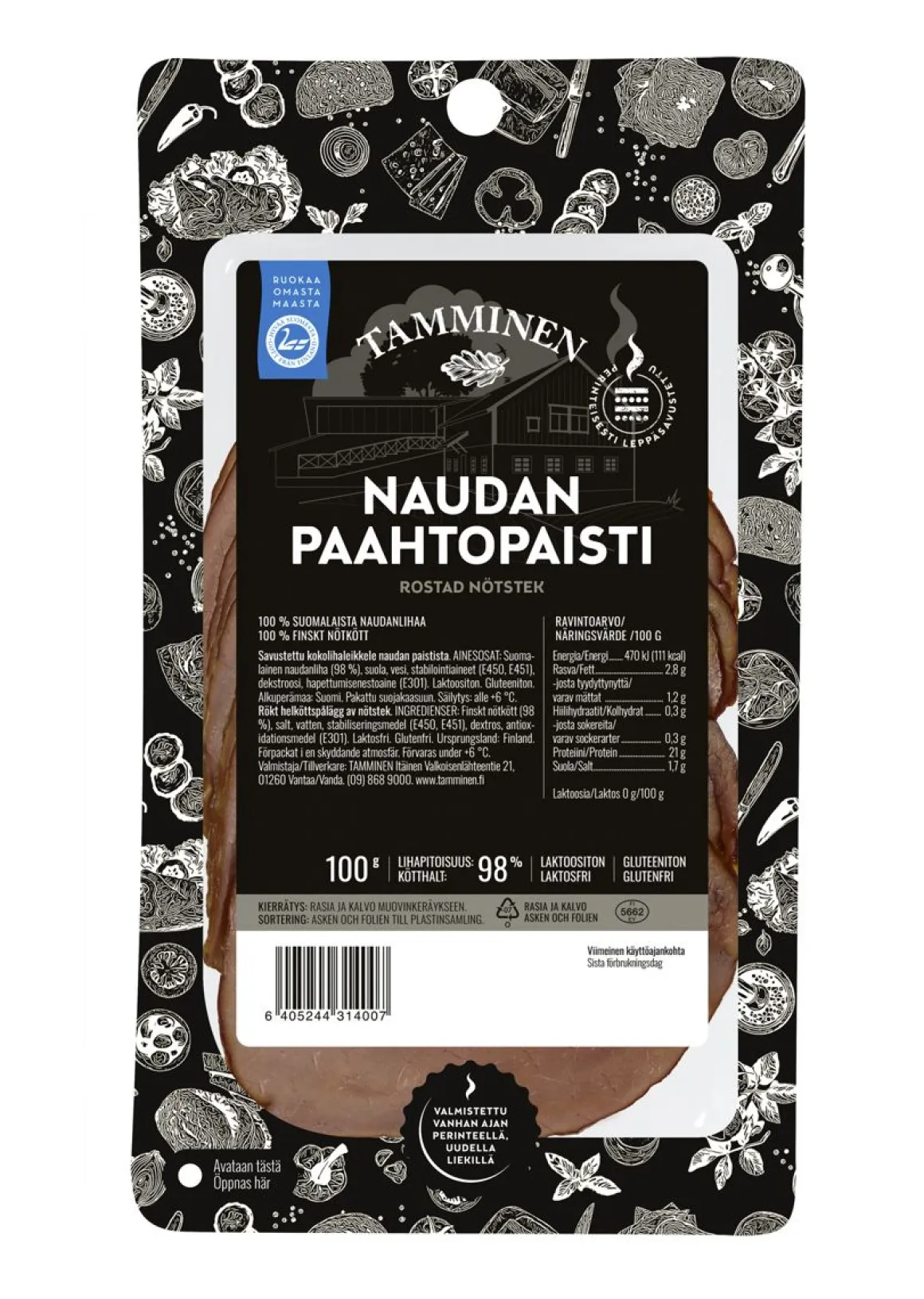 TAMMINEN NAUDAN PAAHTOPAISTI 100 G