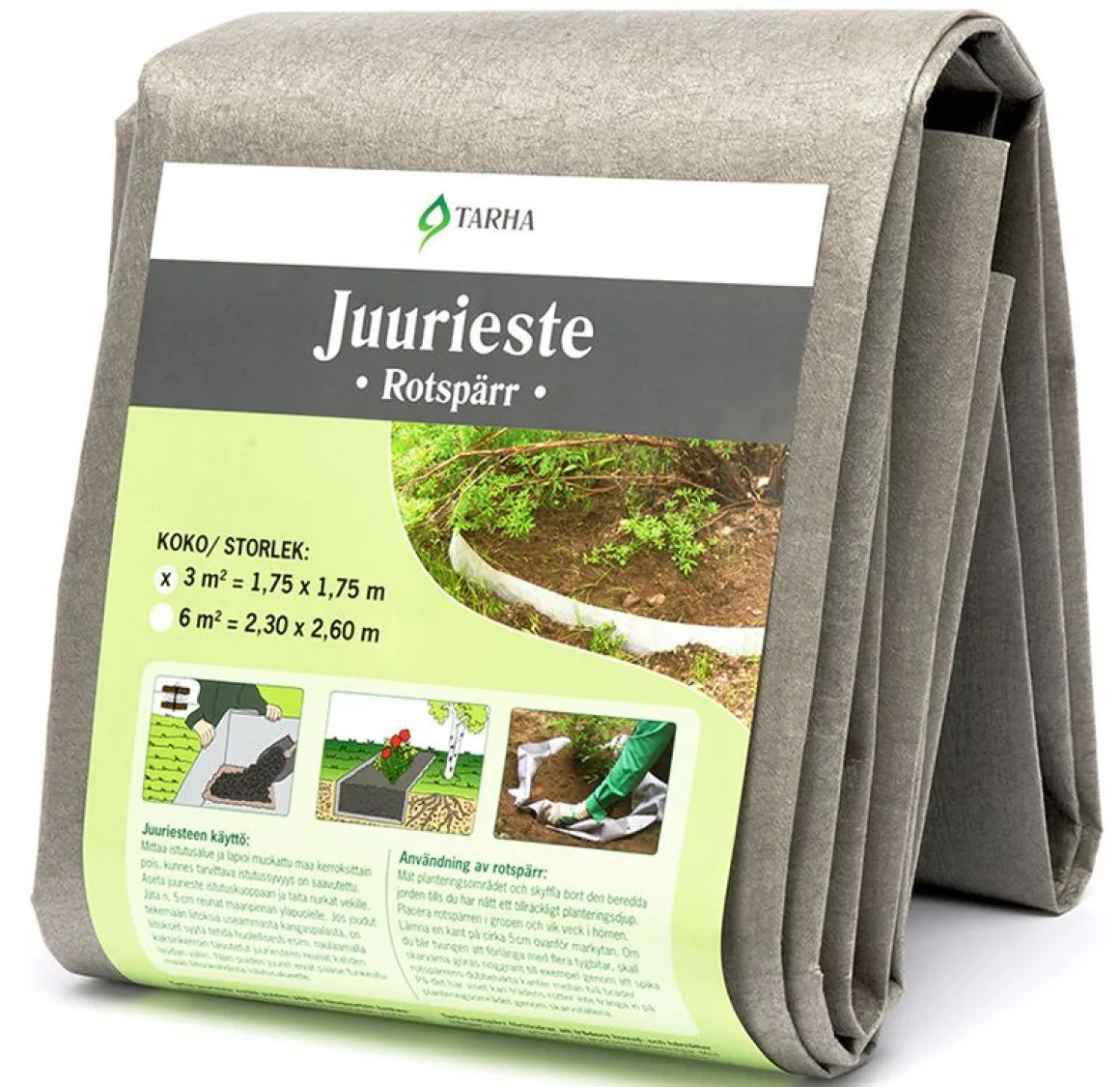 TARHA JUURIESTEMATTO 3 M2, 1,75 X 1,75 M